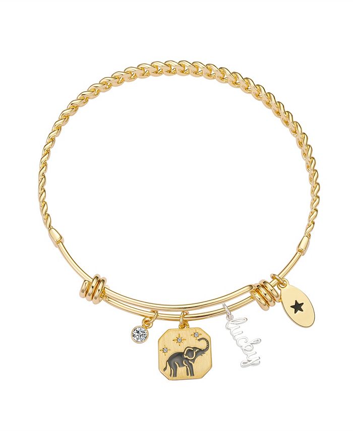 Unwritten 14K Gold Two Tone Flash Plated Brass Cubic Zirconia