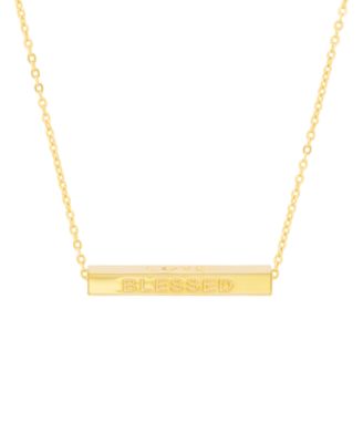 Gold Plated Love, Faith, Believe, Blessed Necklace