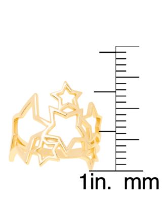 Gold Plated Open Design Stars Cluster Ring