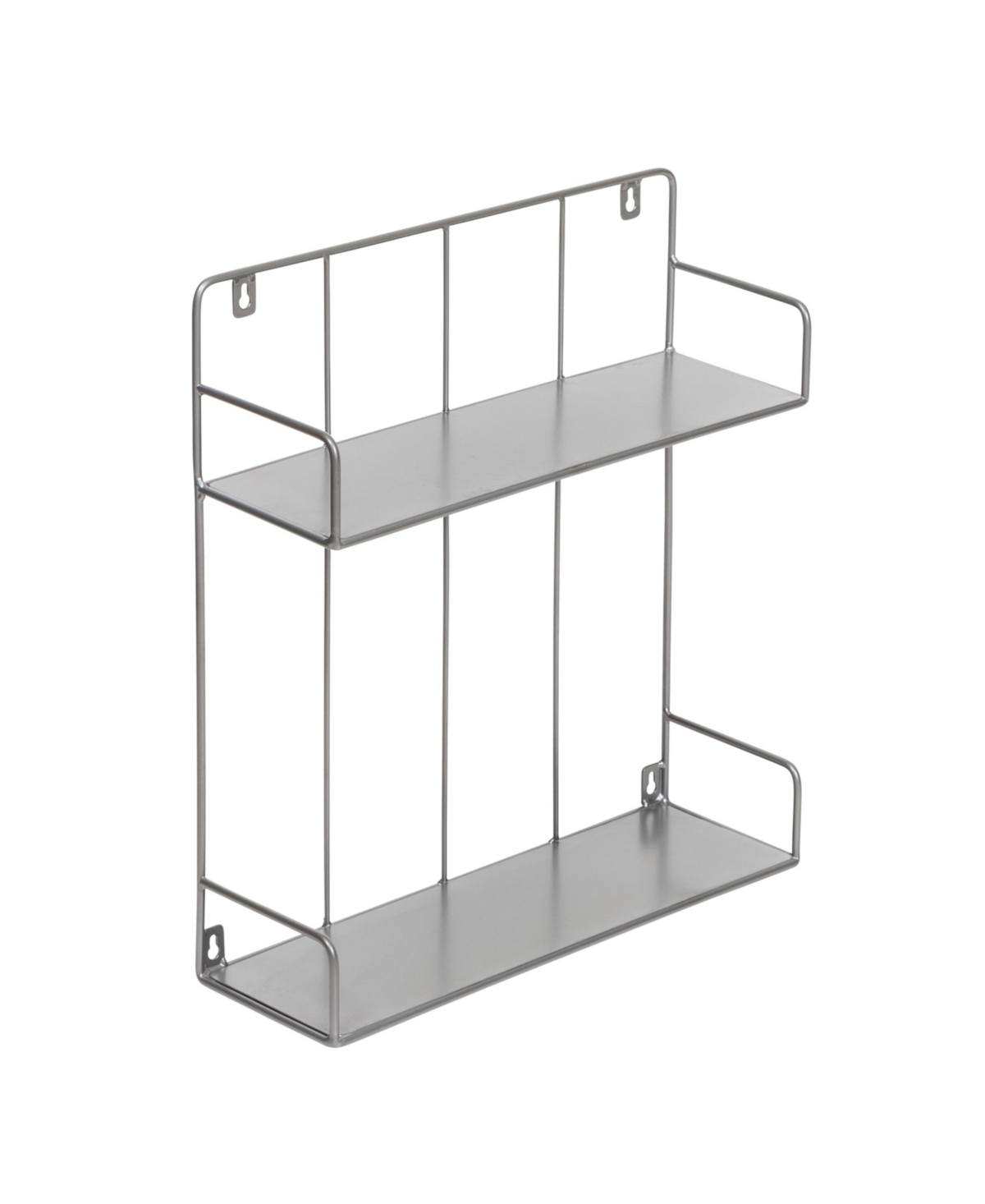 Small 2 Tier Metal Wall Shelf - Gray