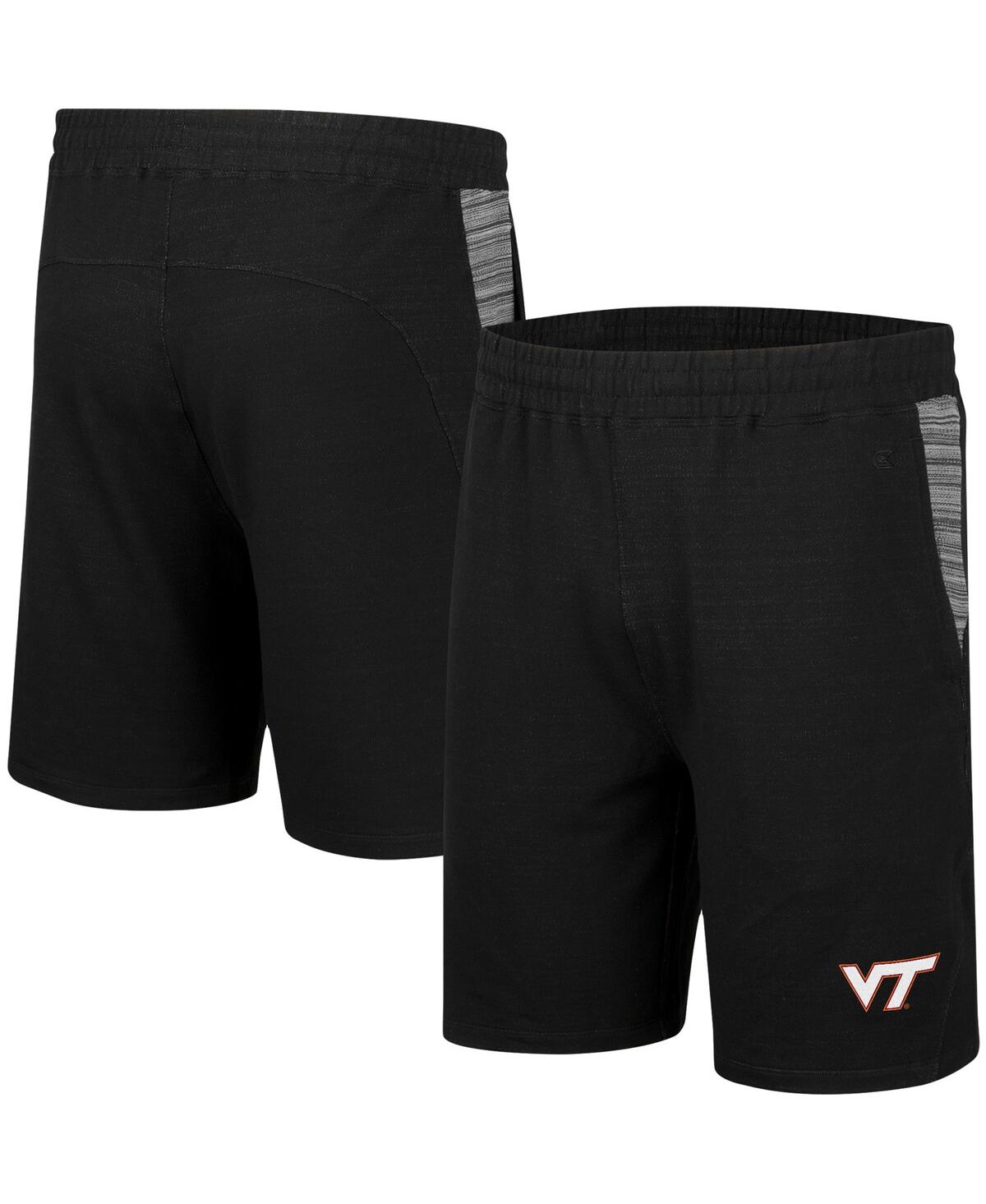 Men's Colosseum Black Virginia Tech Hokies Wild Party Tri-Blend Shorts - Black