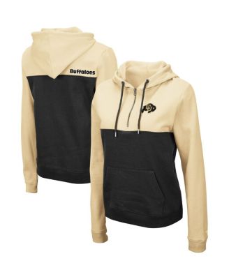 Women's Gold and Black Colorado Buffaloes Aidan Half-Zip Hoodie