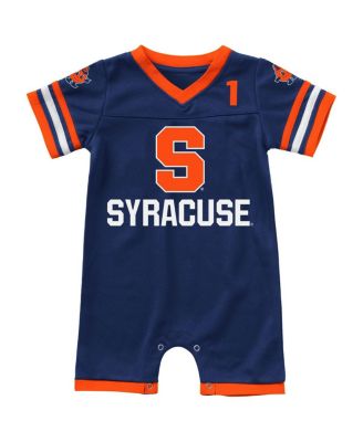 Infant Boys and Girls Navy Syracuse Orange Bumpo Football Romper