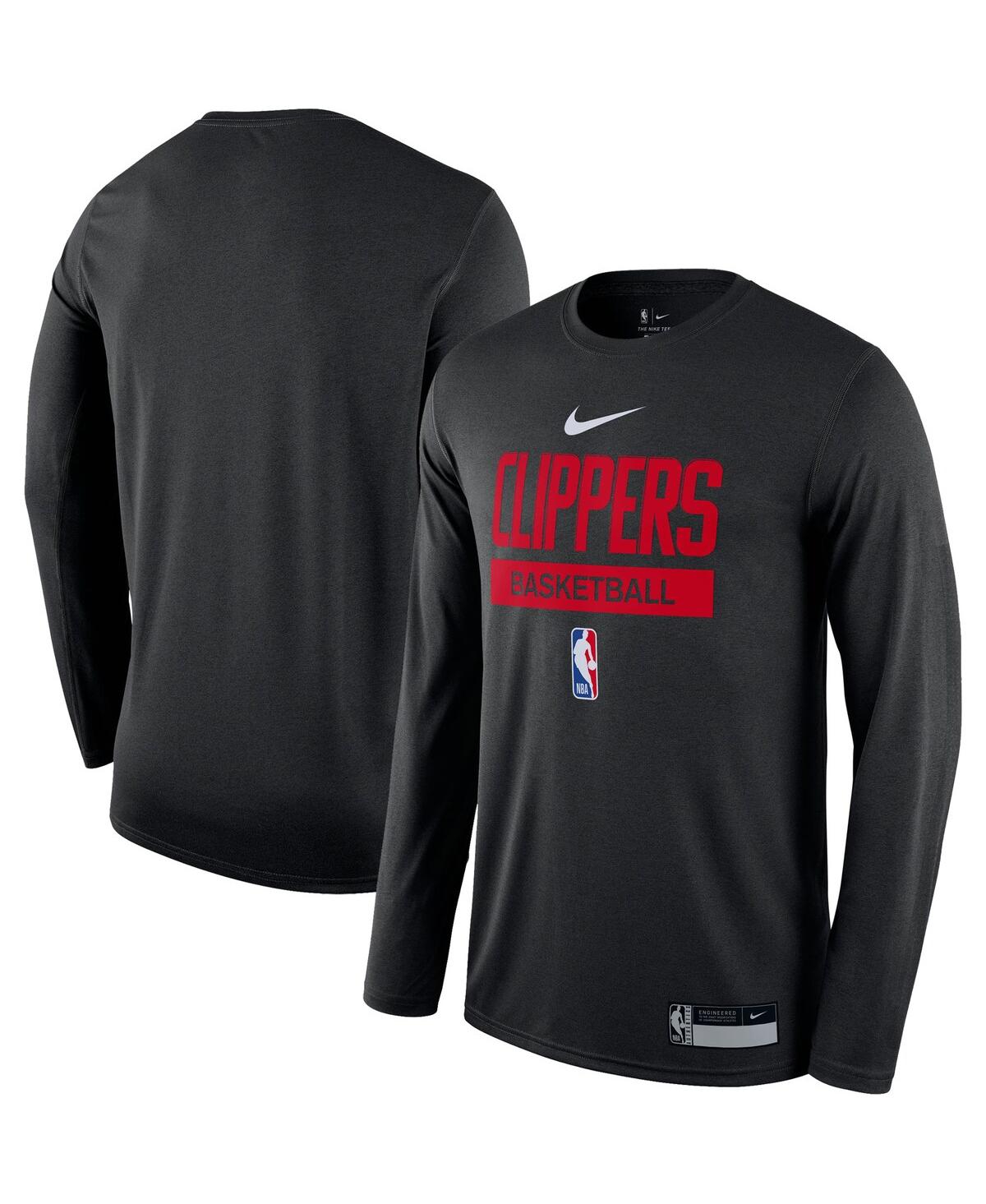 Men's Nike Black La Clippers 2022/23 Legend On-Court Practice Performance Long Sleeve T-shirt