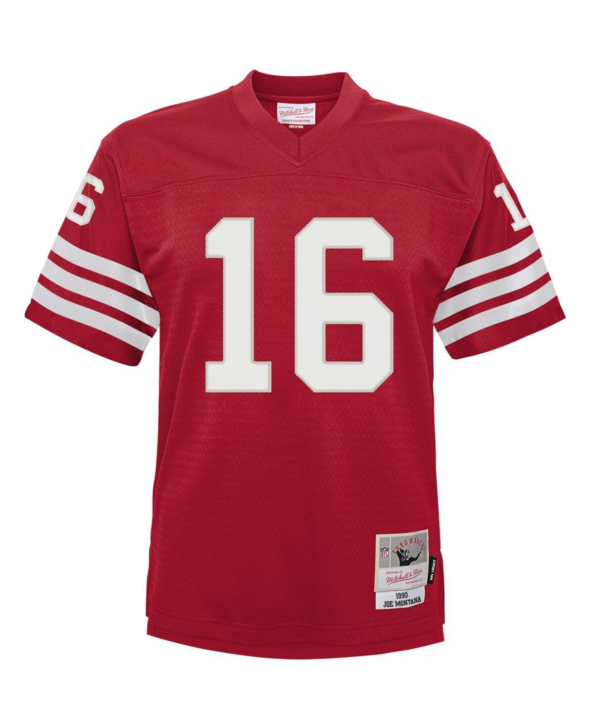 Toddler Boys and Girls Mitchell & Ness Joe MontanaSan Francisco 49ers 1990 Retired Legacy Jersey - Scarlet