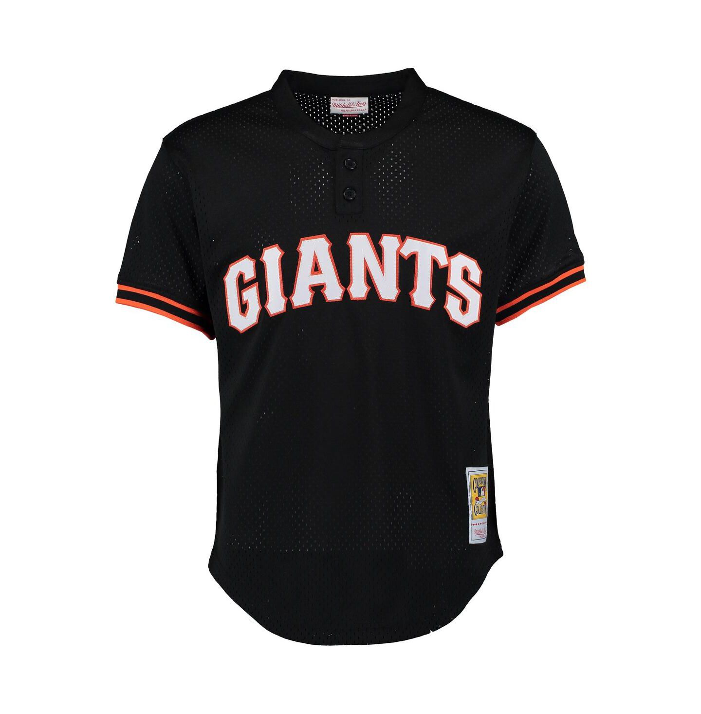 Мужской топ Mitchell & Ness Matt Williams Black San Francisco Giants Cooperstown Mesh Batting Practice Jersey — фото 3