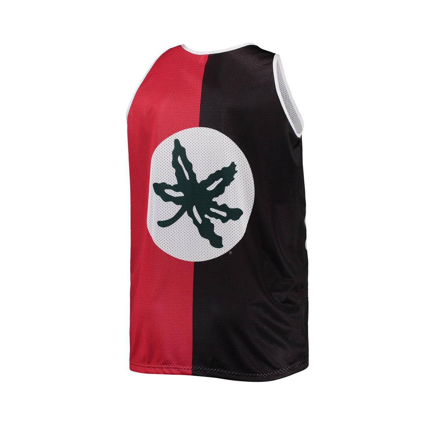 Men's Eddie George Black, Scarlet Ohio State Buckeyes Sublimated Player Big and Tall Tank Top