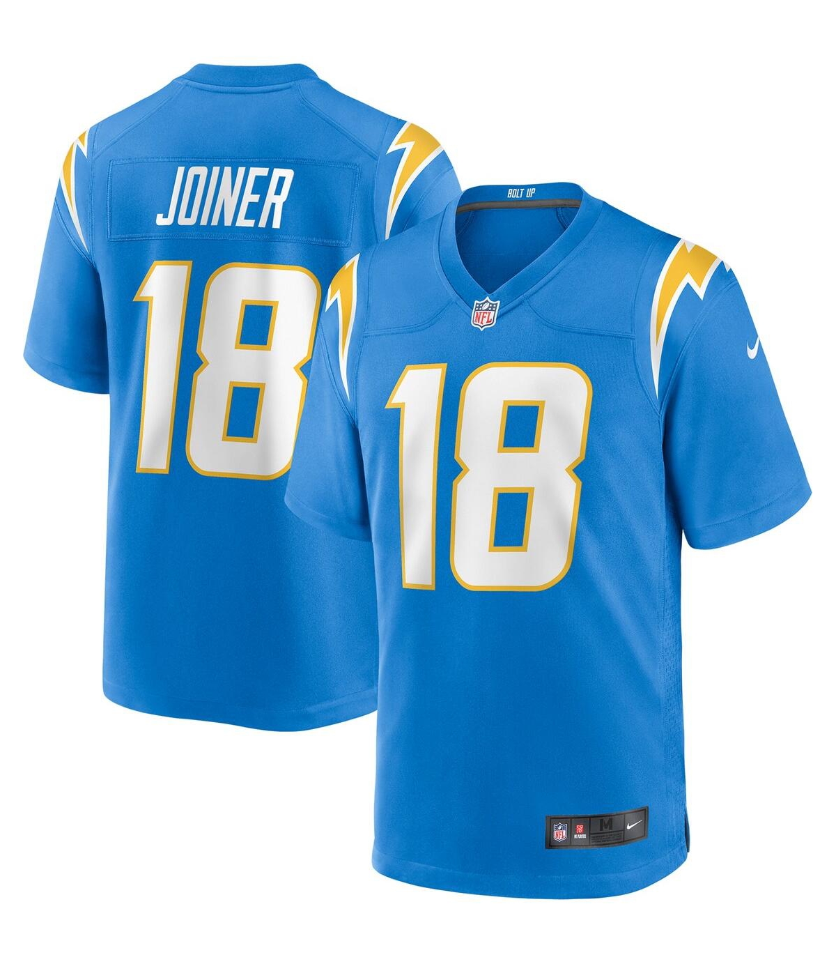 Men's Nike Charlie JoinerLos Angeles Chargers Game Retired Player Jersey - Powder Blue
