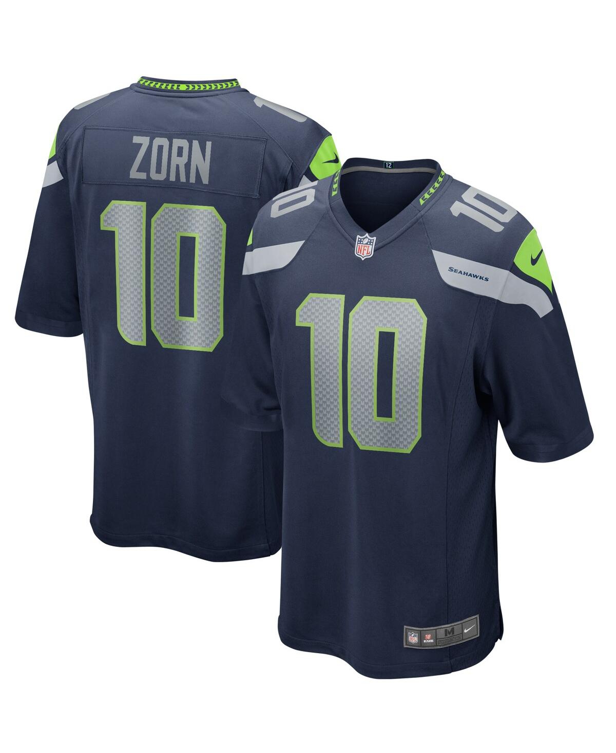 Men's Nike Jim ZornSeattle Seahawks Game Retired Player Jersey - College Navy
