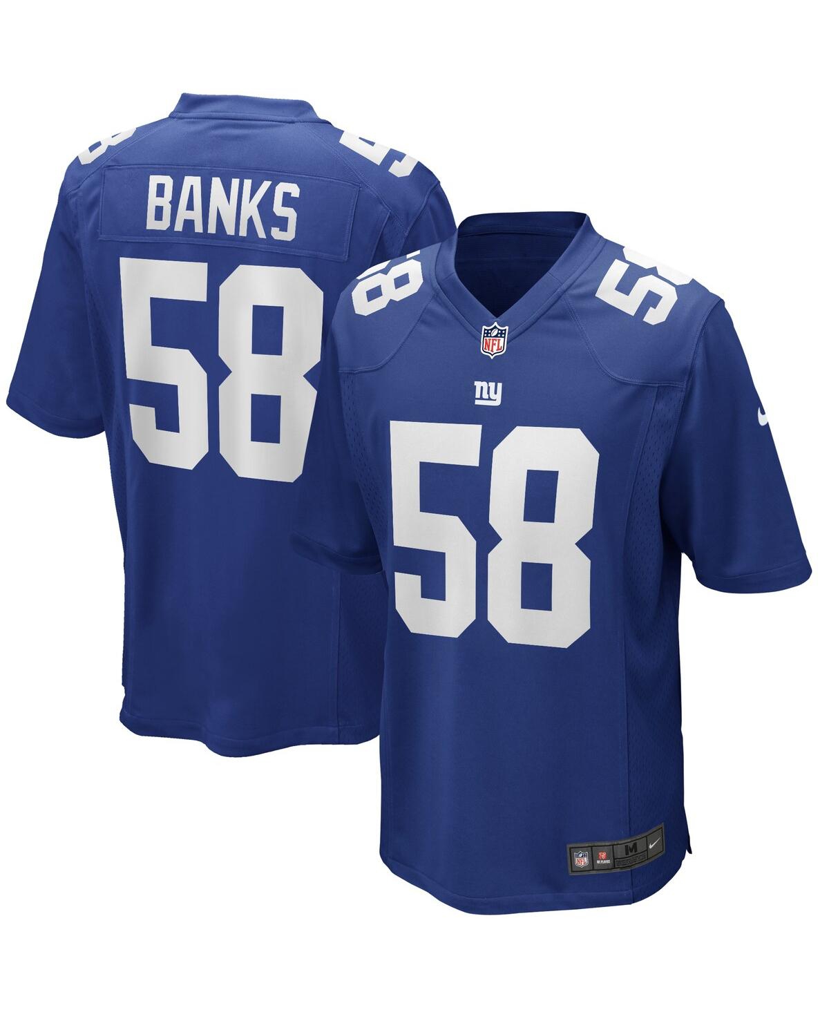 Men's Nike Carl BanksNew York Giants Game Retired Player Jersey - Royal