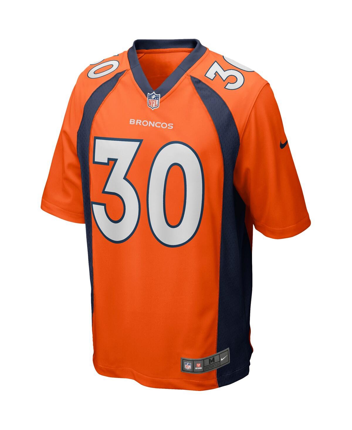 Men's Nike Terrell DavisDenver Broncos Game Retired Player Jersey - Orange
