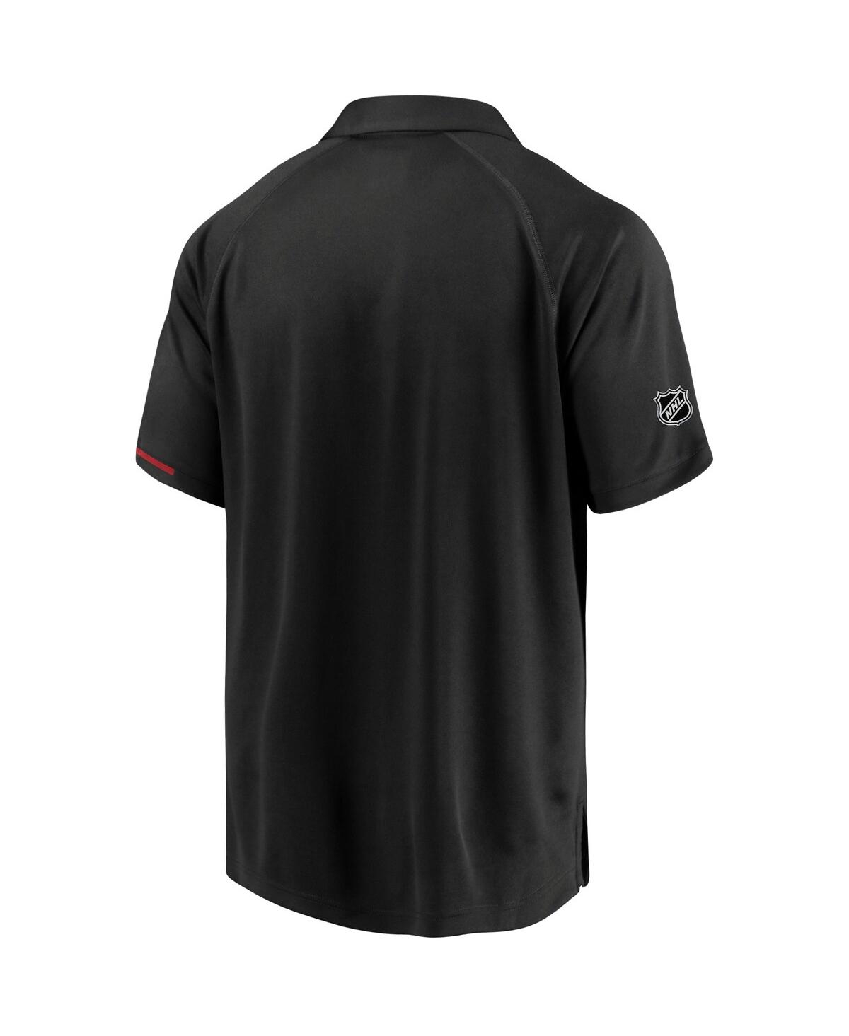 Shop Fanatics Men's  Black New Jersey Devils Authentic Pro Rinkside Polo Shirt