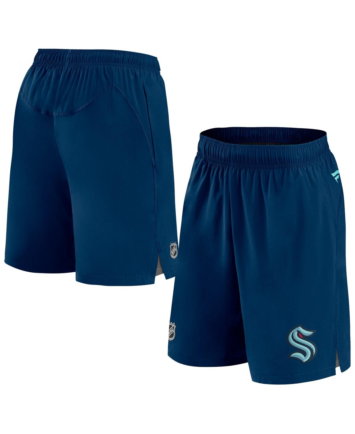 Men's FanaticsSeattle Kraken Authentic Pro Rink Shorts - Deep Sea Blue