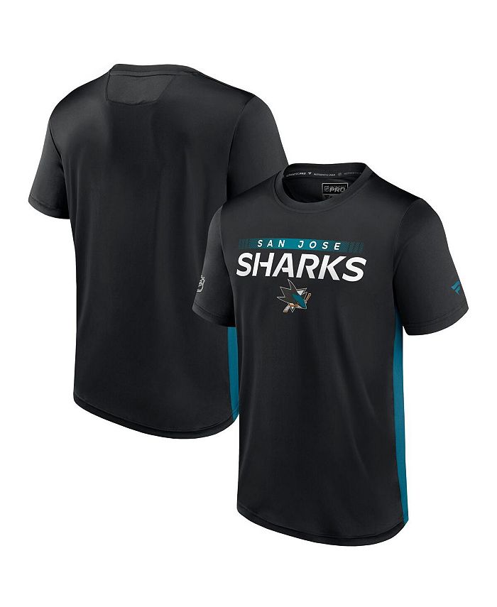 T-shirt Homme Fanatics Sharks De San José – NHL, Noir, Taille L, Logo Rond