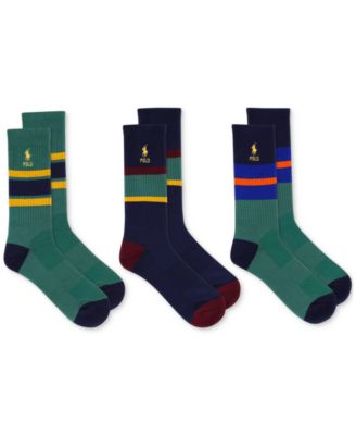 Polo Ralph Lauren - Men's Rugby Crew Socks, 3-Pack