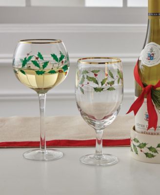 Holiday Wine Glasses, Set of 4