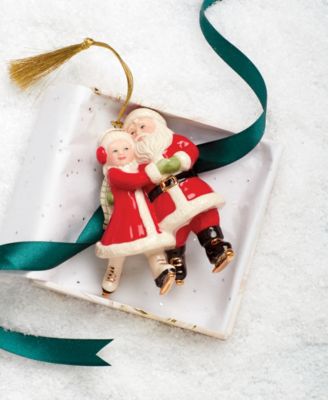 Lenox Ice Skating Santa and Mrs. Claus Ornament