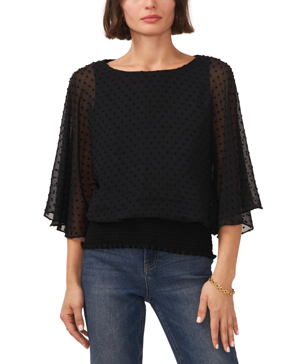 Sam & Jess Women's Smocked-waist Top