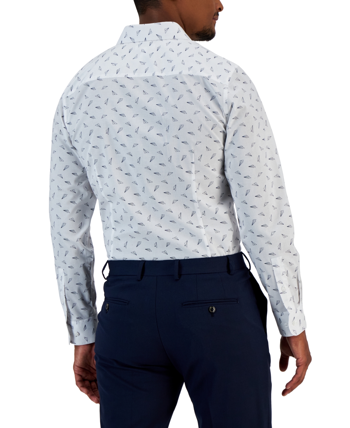 Bar Iii Men's Slim Fit Paper Plane Dress Shirt, Created for Macy's