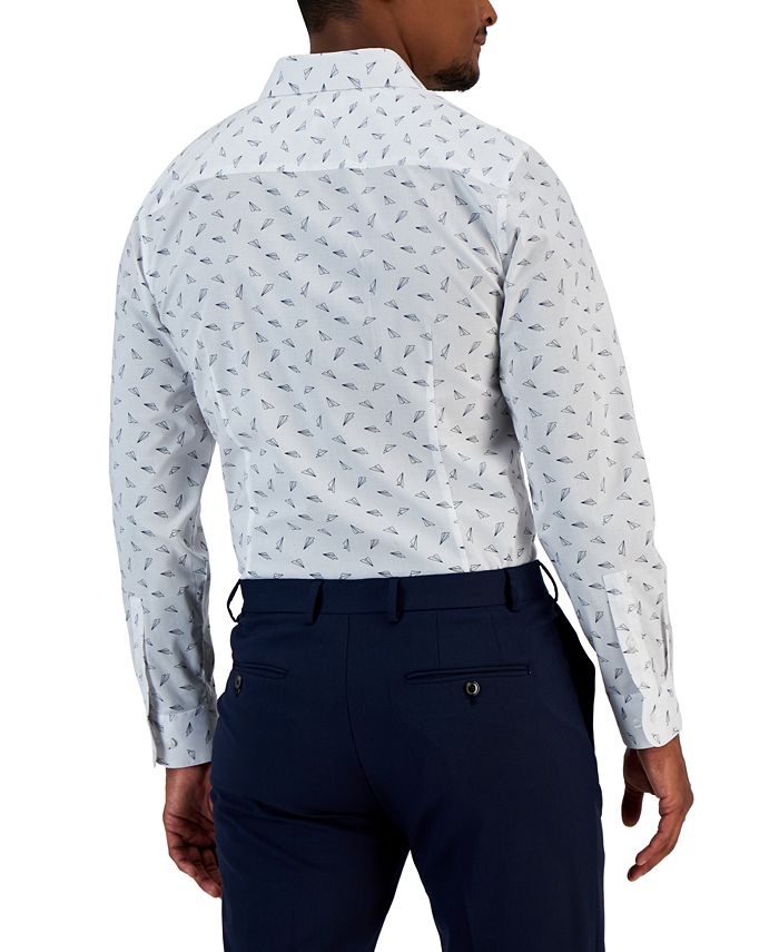 Bar III Men #39 s Slim Fit Paper Plane Dress Shirt Created for Macy #39 s Macy #39 s