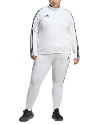 Adidas Originals Plus Size Tiro 23 Track Jacket Tiro 23 League 3 Stripes Track Pants In White