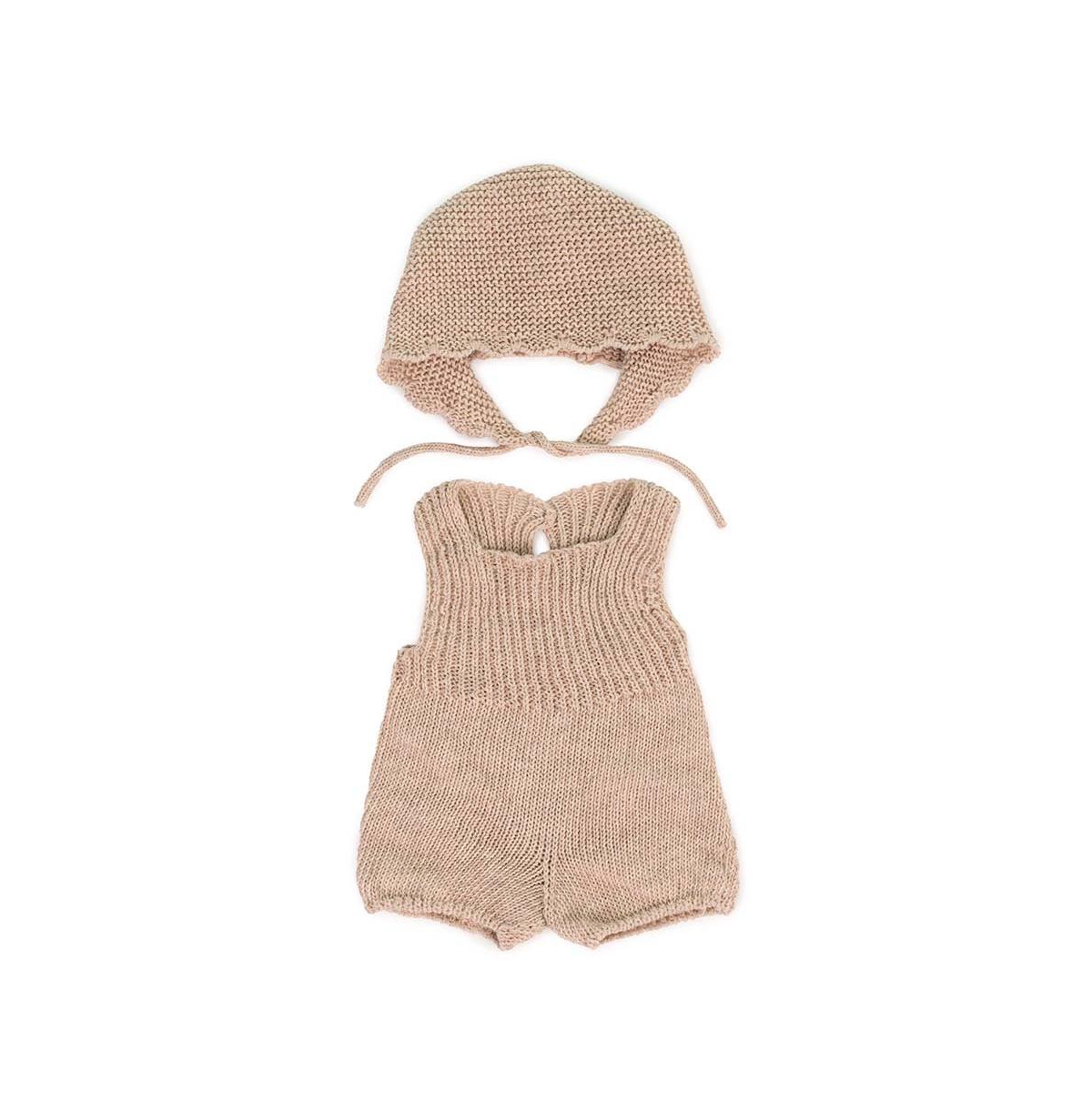 Miniland Kids' Knitted Doll Outfit 15" In Beige