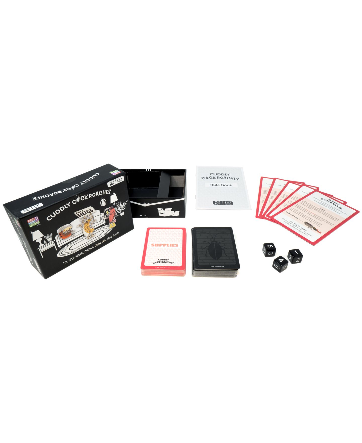 Детские карточные игры Areyougame Cuddly Cockroaches Card Game, 98-Piece Set, Ages 10+ — фото 3