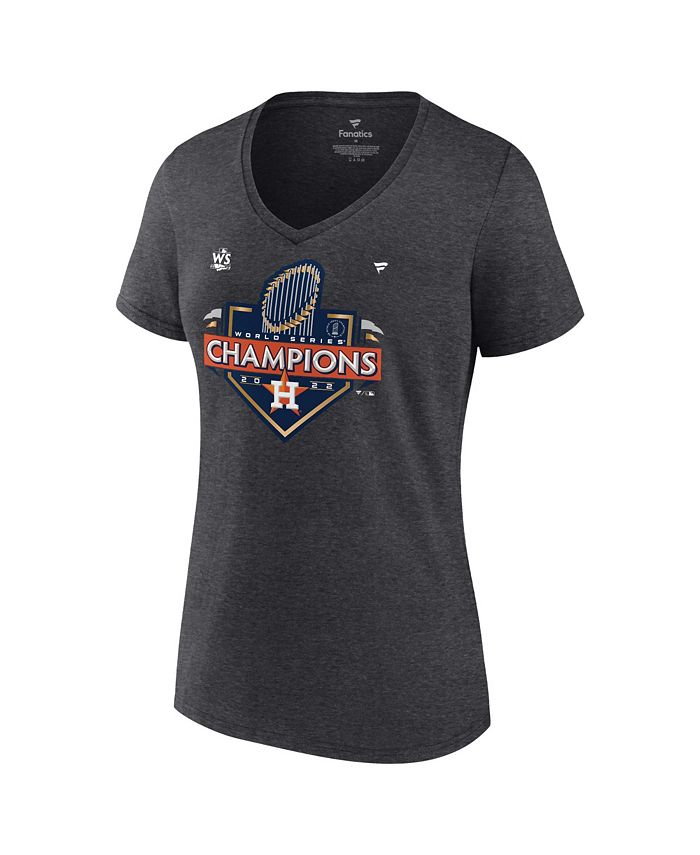 Fanatics Women's Branded Heather Charcoal Houston Astros 2022 World Series Champions Locker Room
