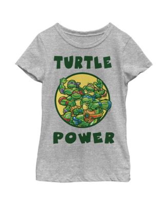 Girl's Teenage Mutant Ninja Turtles Turtle Power Circle T-Shirt - Athletic  Heather - Large