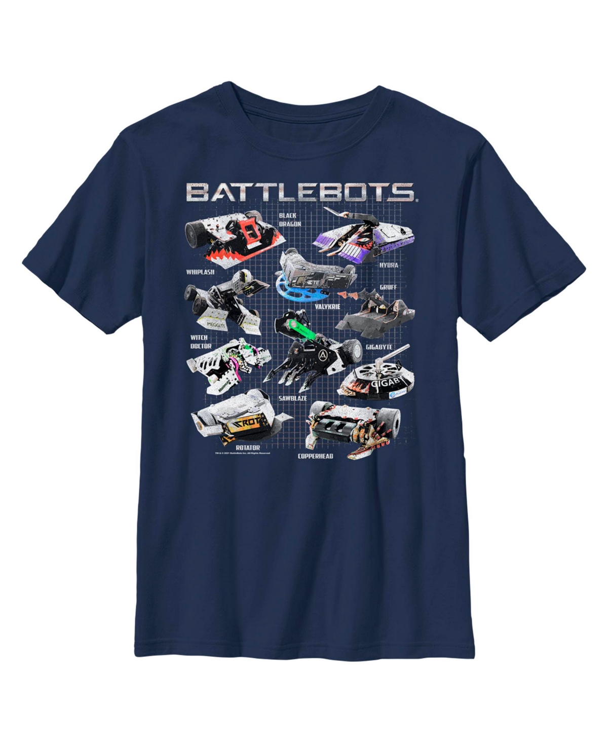 Battlebots Boy's  Most Ruthless Competitors Child T-shirt In Navy Blue