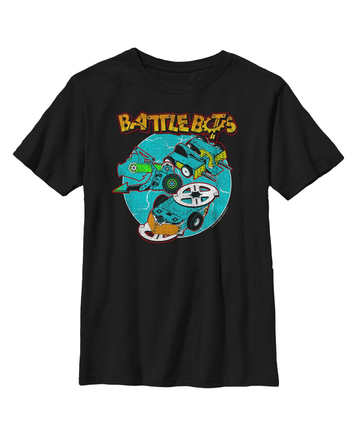Battlebots Boy's  Whiplash, Sawblaze, And Rotator Child T-shirt In Black