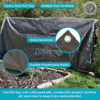 Outdoor Heavy-Duty Multi-Purpose Plastic Reversible Protective Tarp Cover