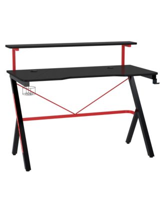Carbon Fiber Top Video Game Station with Headphone Hook and Cable