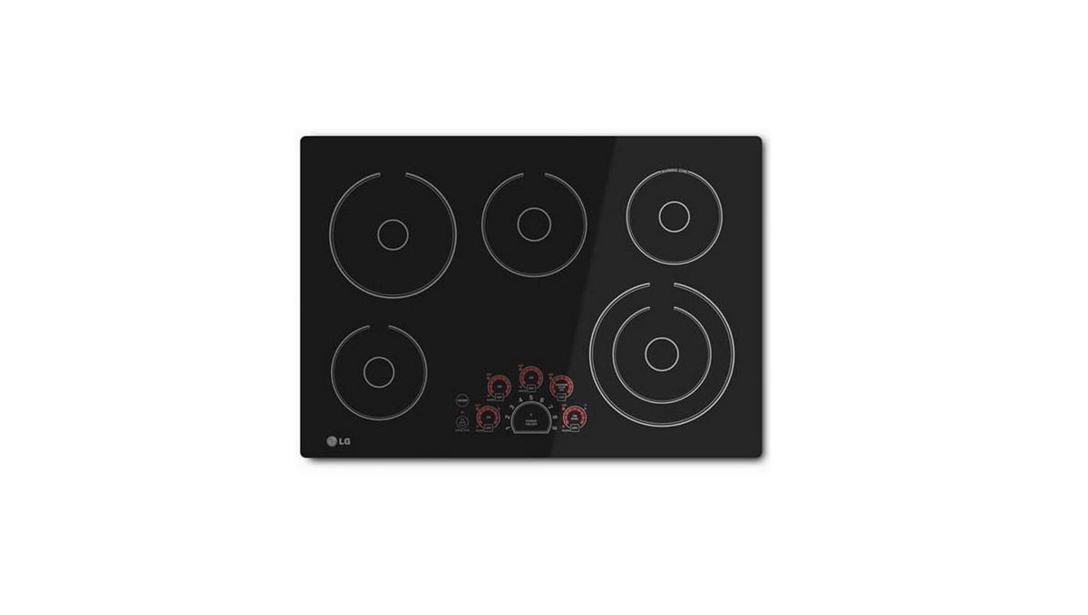 Lg 30 Inch 5 BurnerSmooth Surface Electric Cooktop - Black