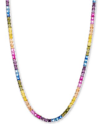 Giani Bernini - Multicolor Cubic Zirconia 18" Collar Necklace in Sterling Silver