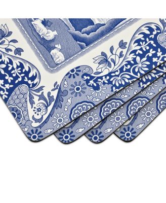 Blue Italian Placemats, Set of 4