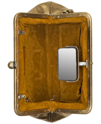 Patricia Nash Ealing Distressed Metallic Leather Frame Bag 