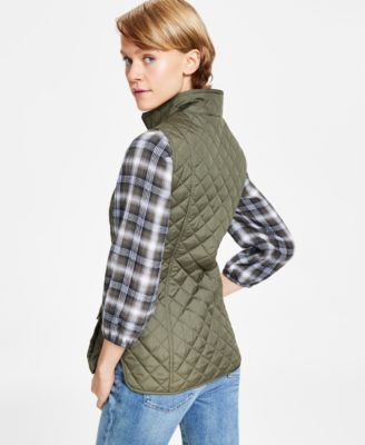Women's Quilted Zip Front Vest