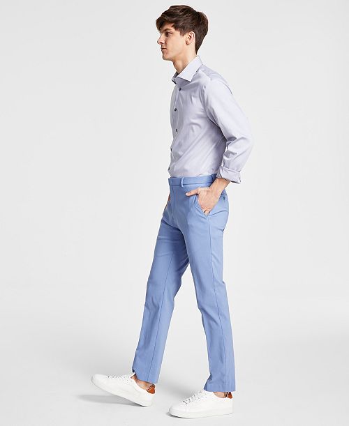 alfani Tommy Hilfiger Men's Modern-Fit TH Flex Stretch Solid Performance Pants Men's Fashion & Accessories