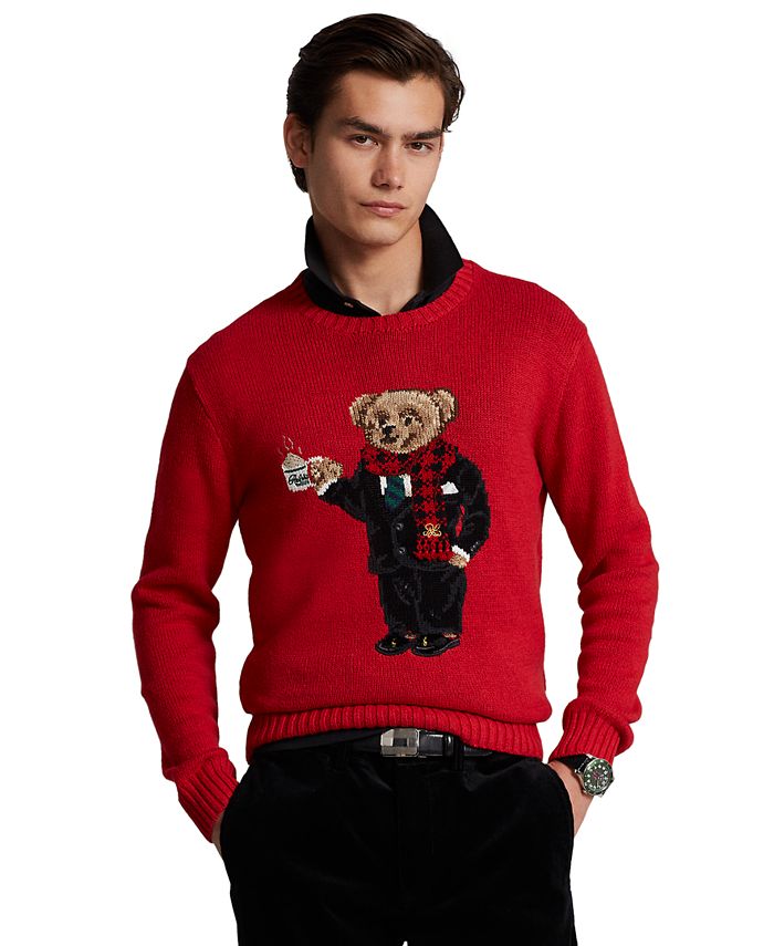 Polo Ralph Lauren Men's Lunar New Year Polo Bear Sweater & Reviews -  Sweaters - Men - Macy's