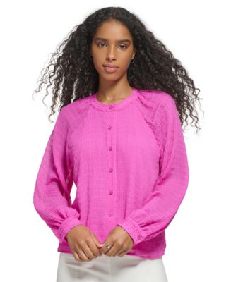 Elegant Italian Silk Chiffon Blouse With White Print Patchwork Lace For Summer Women Breathable Flowy Style