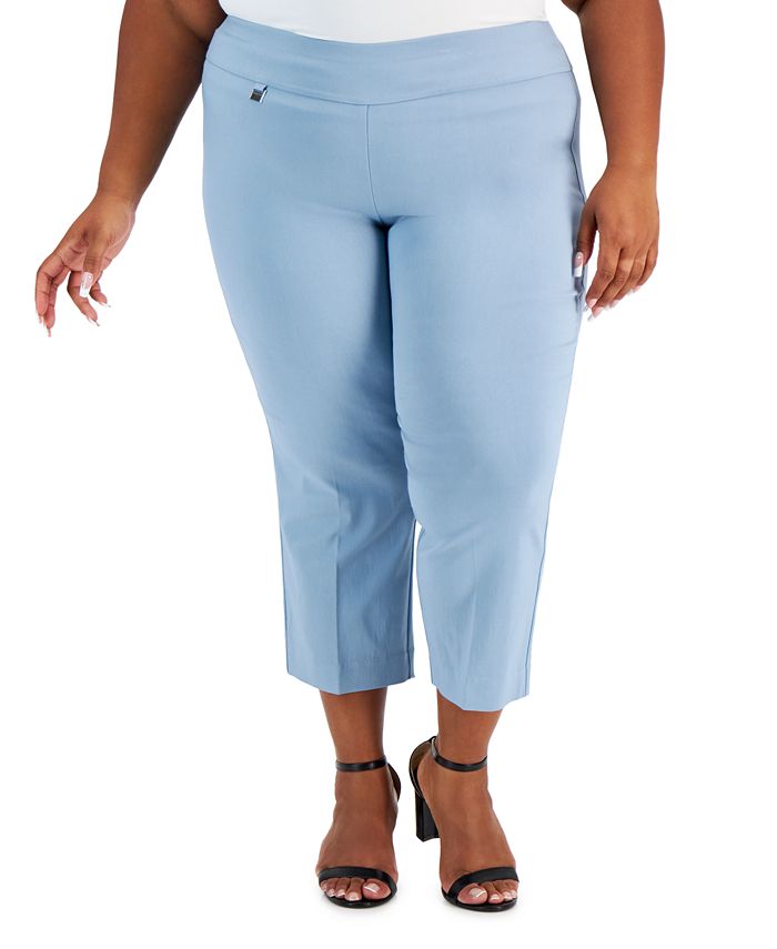 Alfani Plus Size Tummy-Control Capri Pants, Created for Macy's & Reviews -  Pants & Capris - Plus Sizes - Macy's