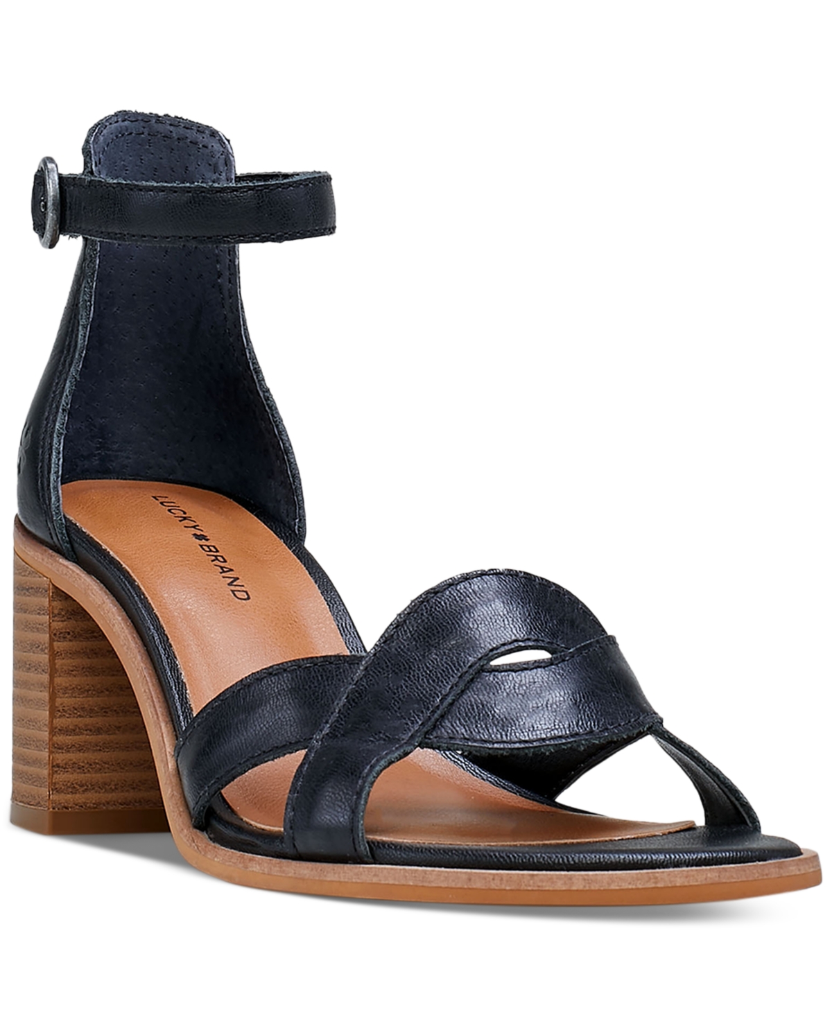 Women's Sarwa Ankle Strap Dress Sandals - Black Leather