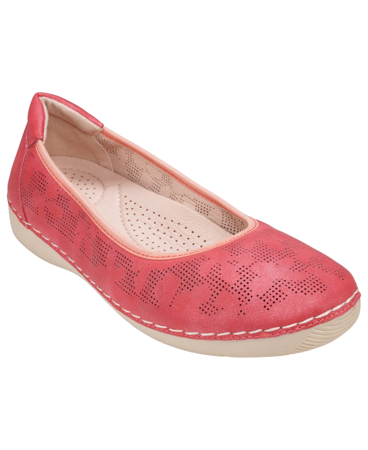 Gc Shoes Women's Kiana Perforated Round Toe Flats