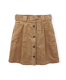Womens' Corduroy Button Front Skirt