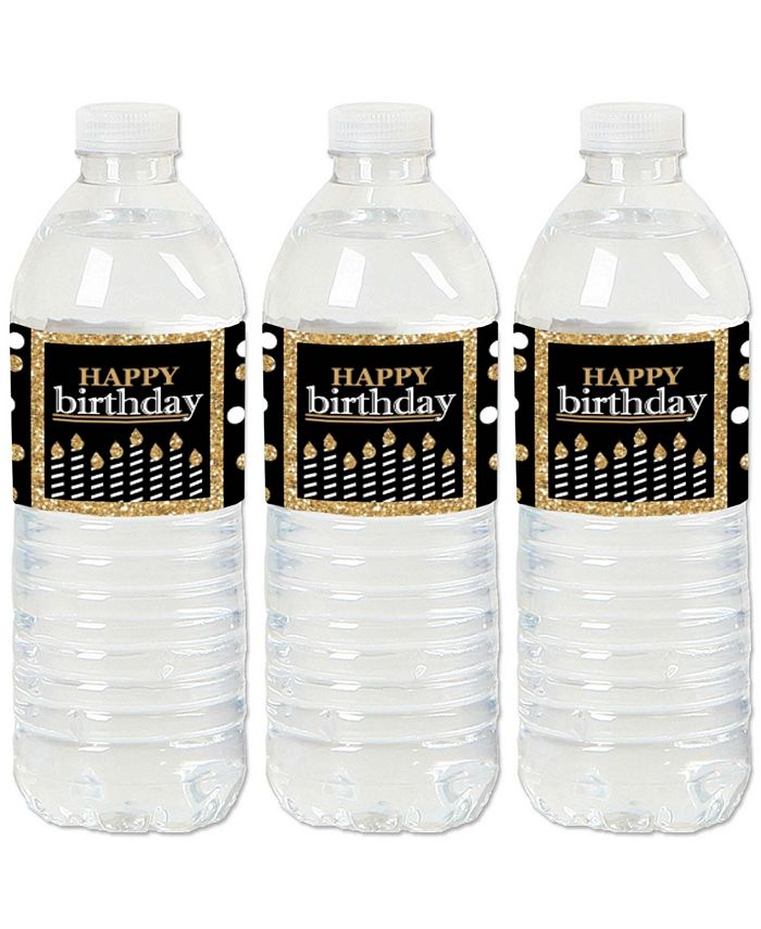 Big Dot of Happiness Adult Happy Birthday - Gold - Birthday Party Water ...