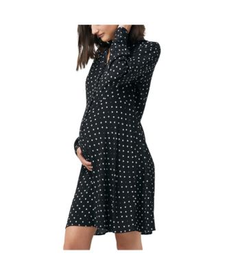 Maternity Fifi Shirt Dress Black