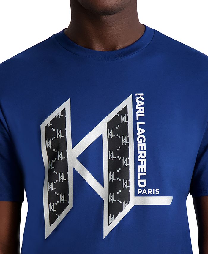 KARL LAGERFELD PARIS Men's SlimFit ShortSleeve Foil Logo TShirt Macy's