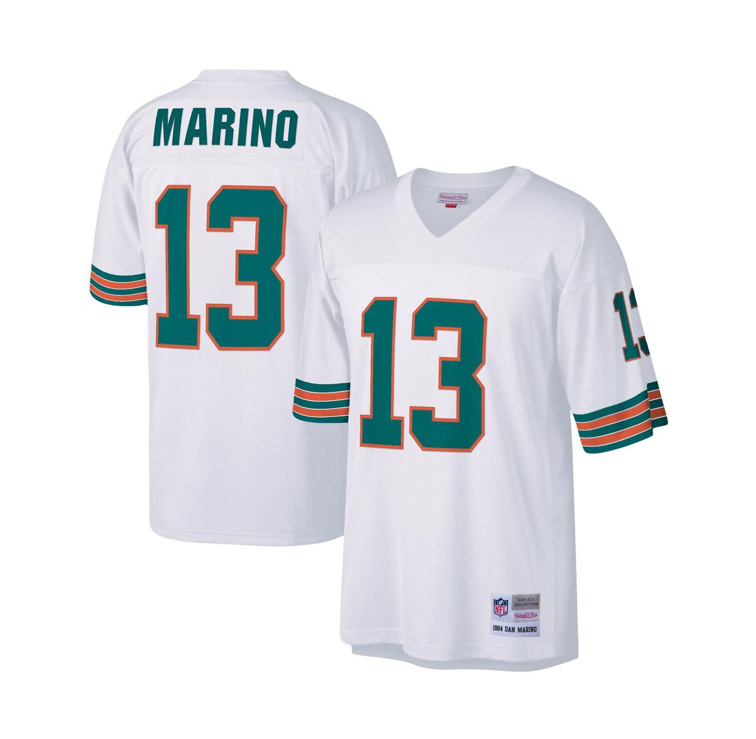 Men's Dan Marino White Miami Dolphins Big and Tall 1984 Retired Player Replica Jersey