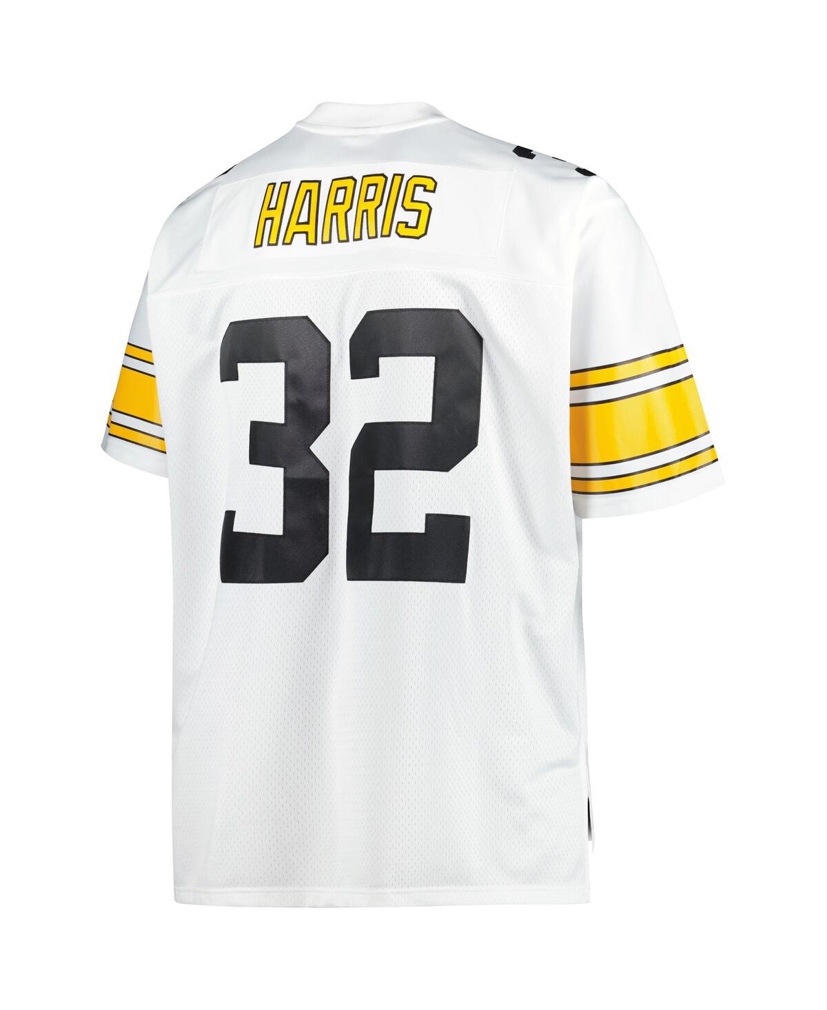 Men's Mitchell & Ness Franco HarrisPittsburgh Steelers Big and Tall 1976 Retired Player Replica Jersey - White